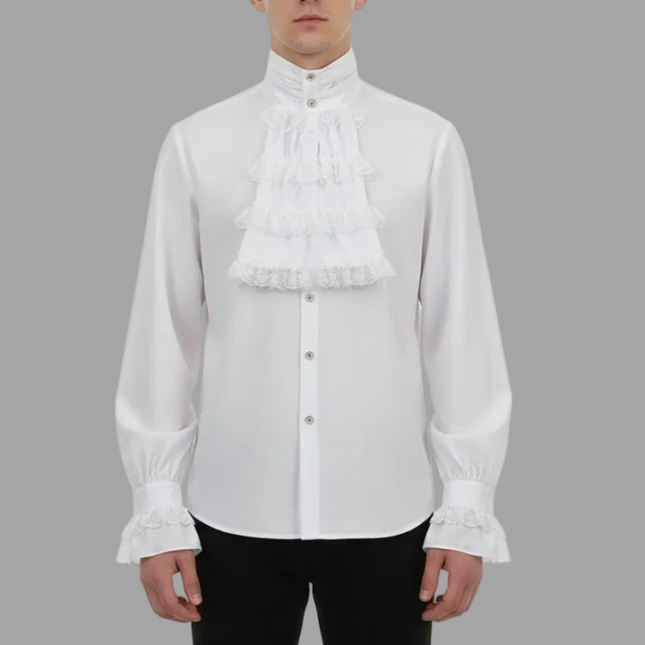 Gothic Steampunk Shirt Stand-up Collar