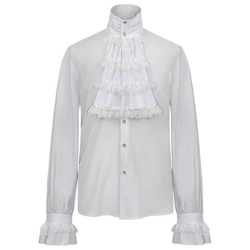 Gothic Steampunk Shirt Stand-up Collar – dark style
