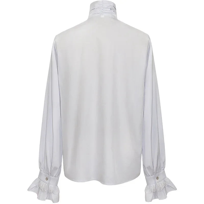 Gothic Steampunk Shirt Stand-up Collar – gothic elegance