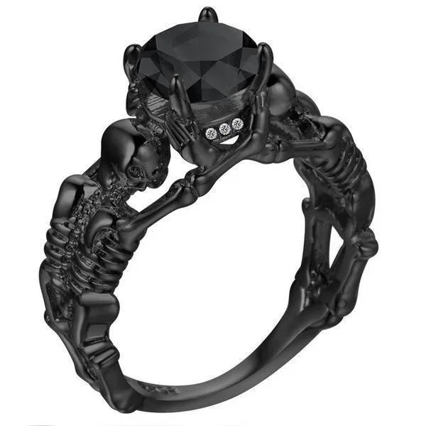 Gothic Steampunk Skeleton Ring chic