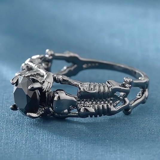 Gothic Steampunk Skeleton Ring quality