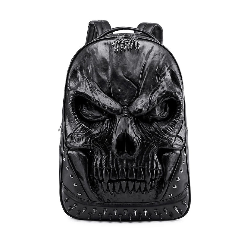  Gothic Steampunk Skull Backpack black