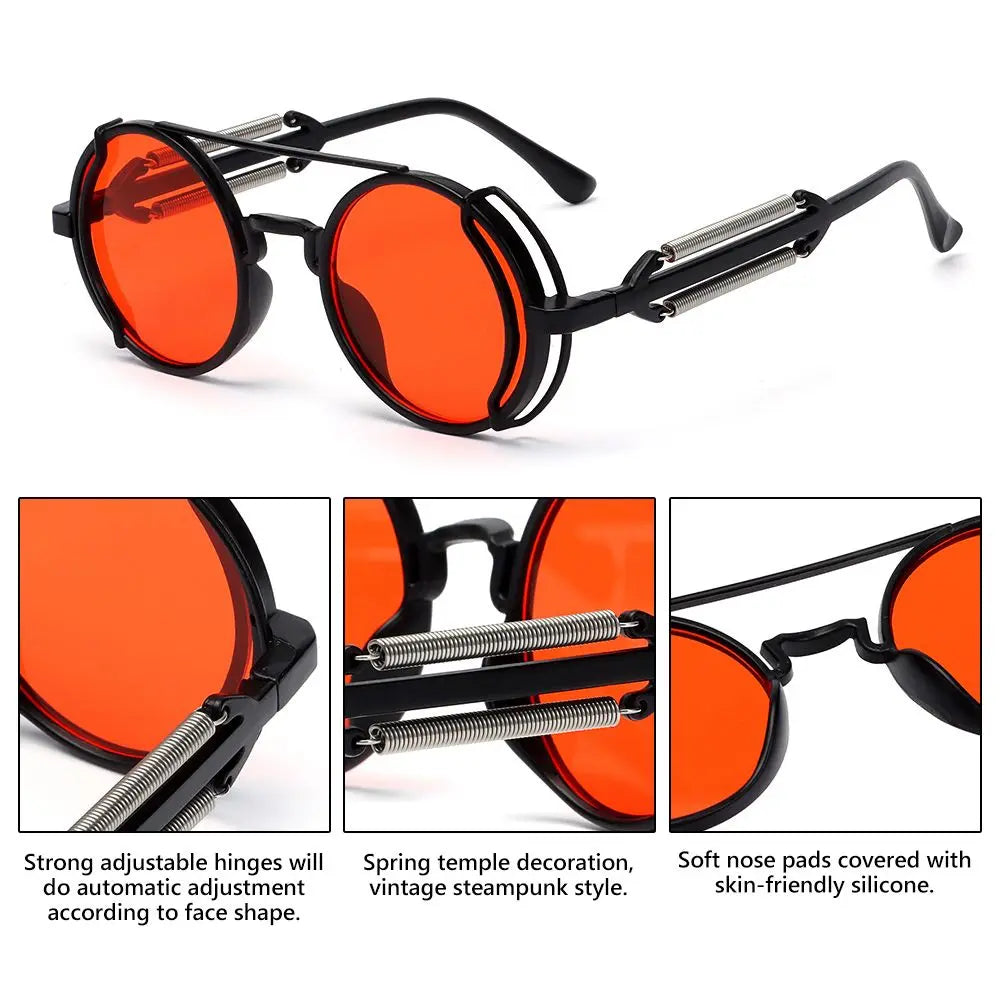 Gothic Steampunk Sunglasses UV400 – dark vintage