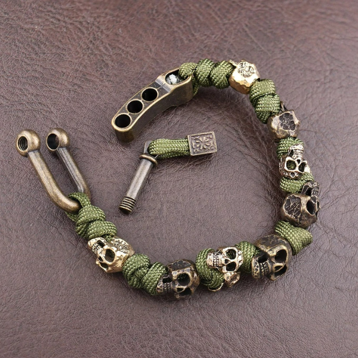 Green Skull Steampunk Bracelet Metal tendance