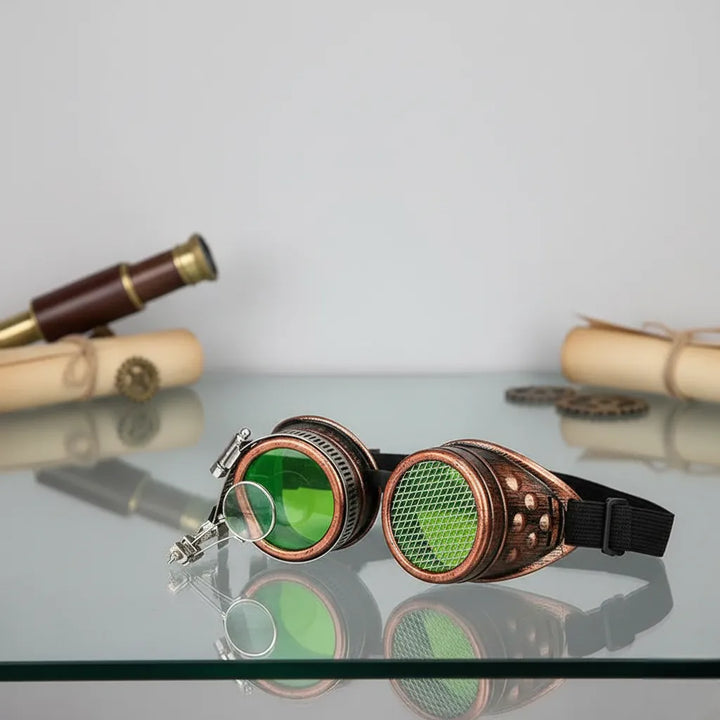 Green Steampunk Goggles