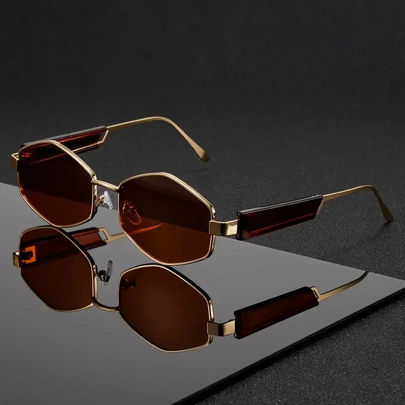 Hexagonal Steampunk Sunglasses Design