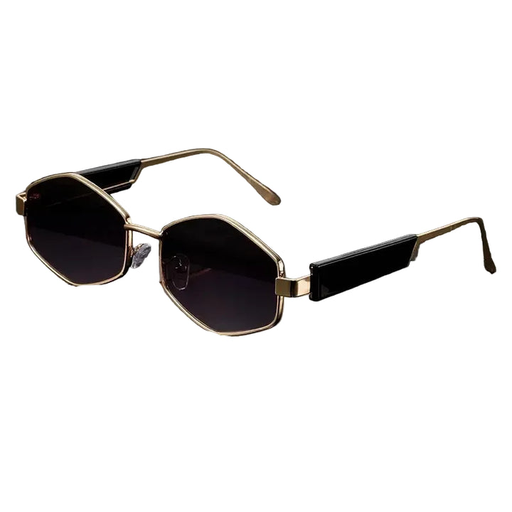 Hexagonal Steampunk Sunglasses Design Grey