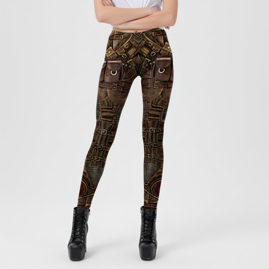 High-Waisted Steampunk Leggings