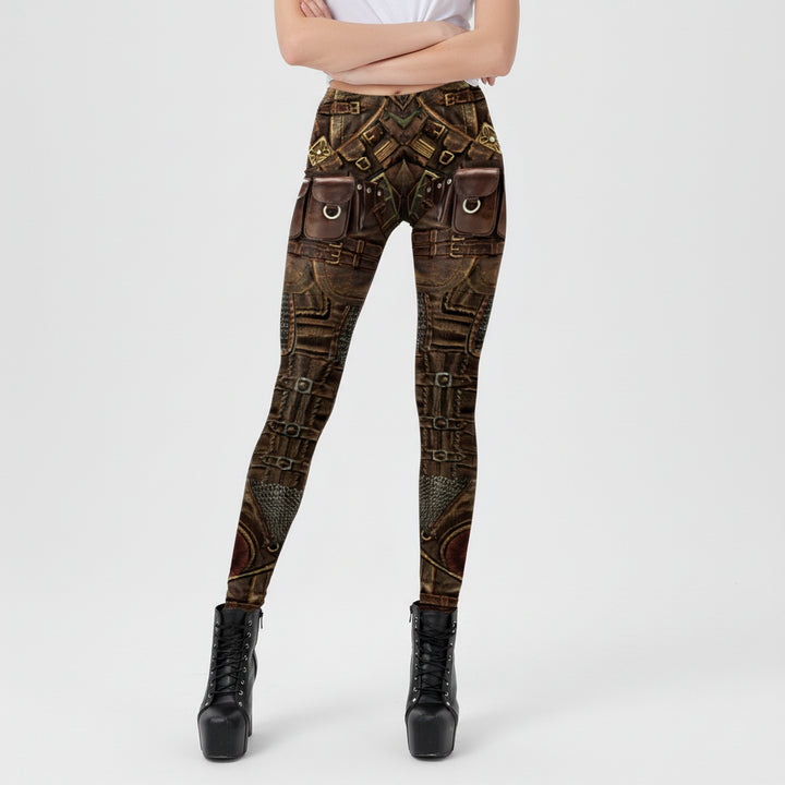 High-Waisted Steampunk Leggings