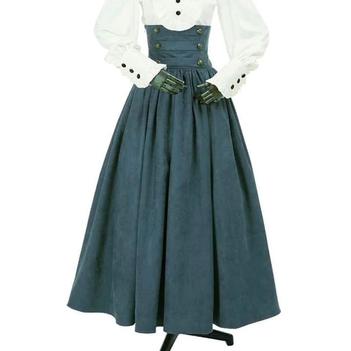 High-Waisted Steampunk Maxi Skirt stylish
