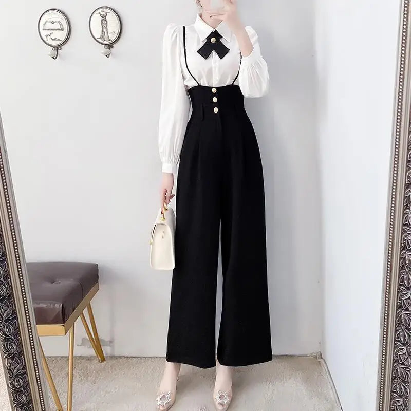 High-Waisted Steampunk Suspenders Pants