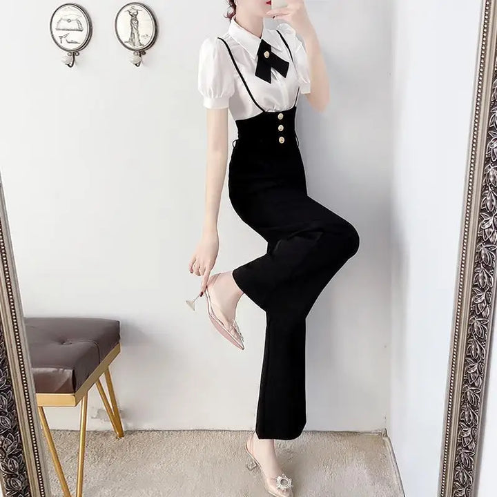 High-Waisted Steampunk Suspenders Pants Stylish