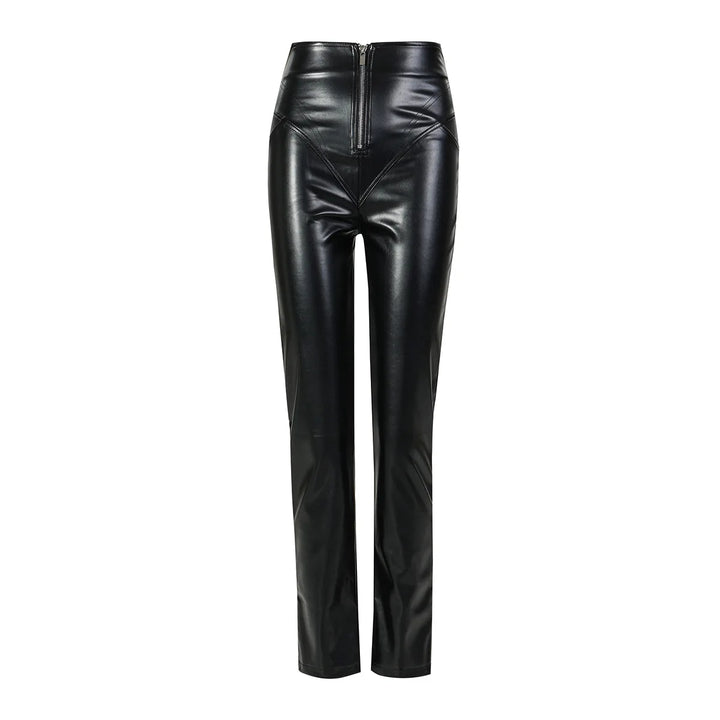 High-Waisted Straight Steampunk Pants edgy