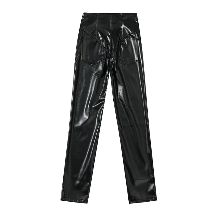High-Waisted Straight Steampunk Pants gothic