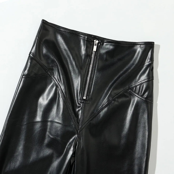 High-Waisted Straight Steampunk Pants modern