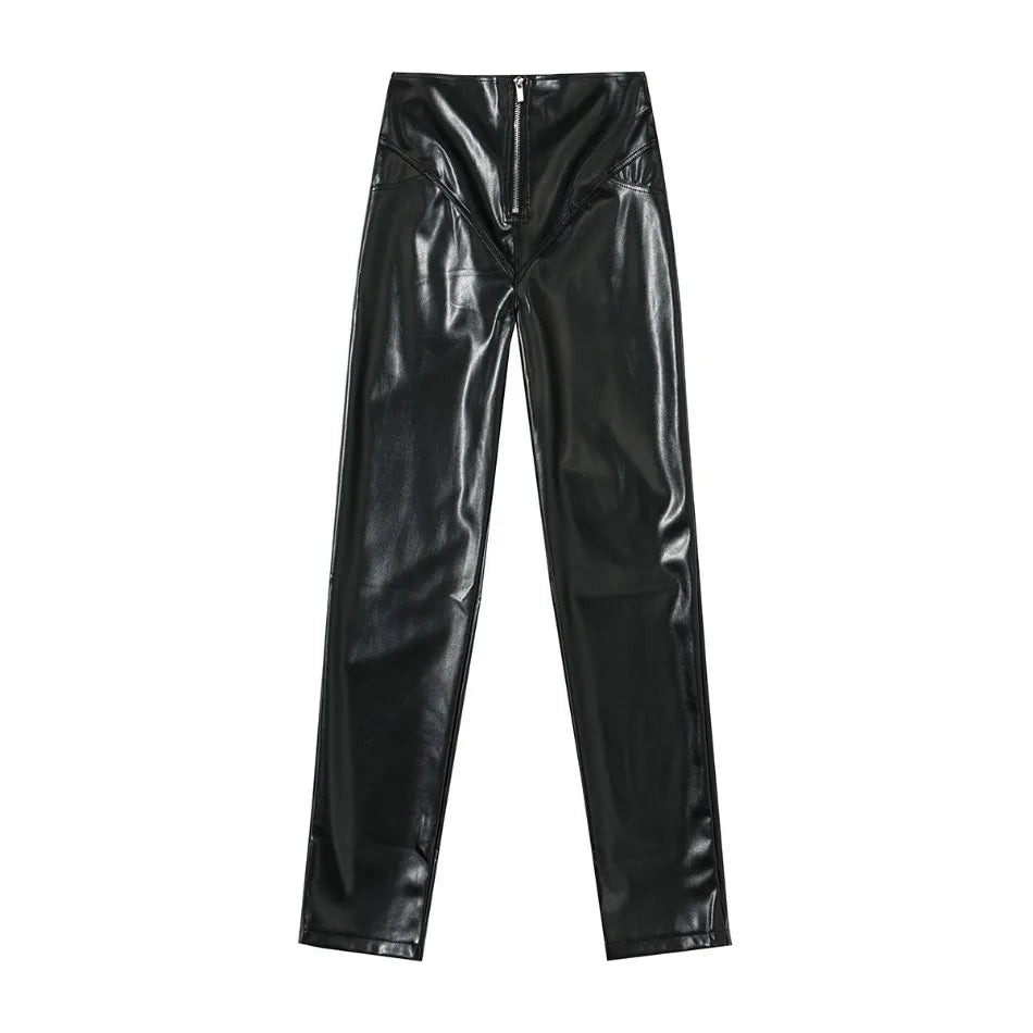 High-Waisted Straight Steampunk Pants refined
