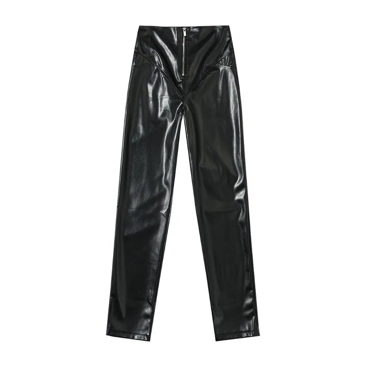 High-Waisted Straight Steampunk Pants refined