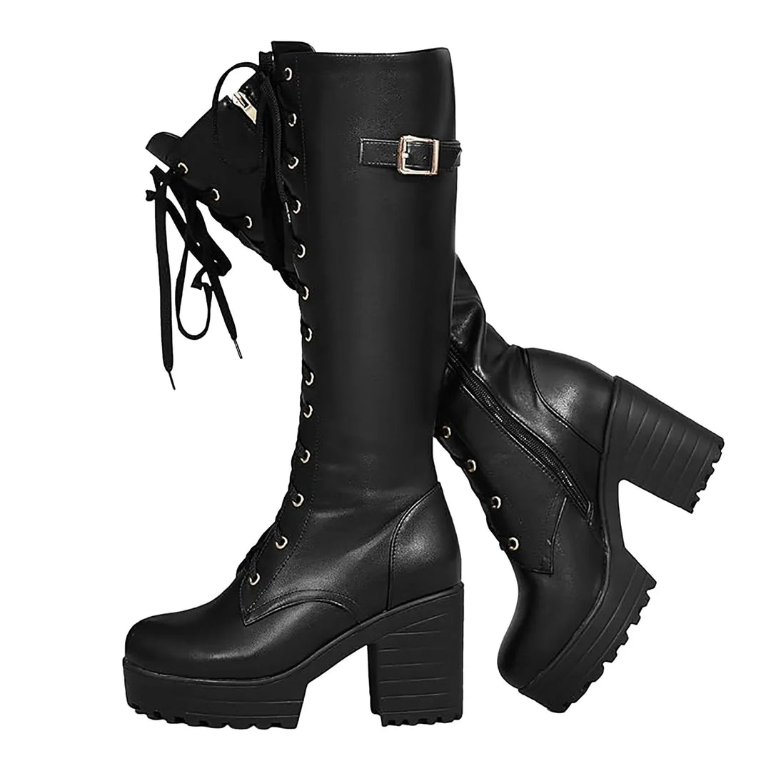 High steampunk boots with metal accents
