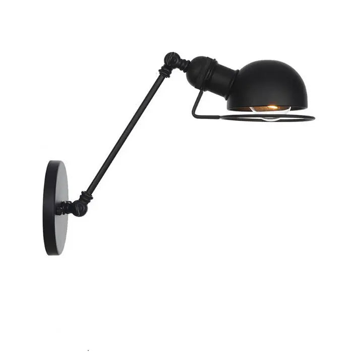 Industrial Black Bowl Steampunk Wall Lamp Stylish