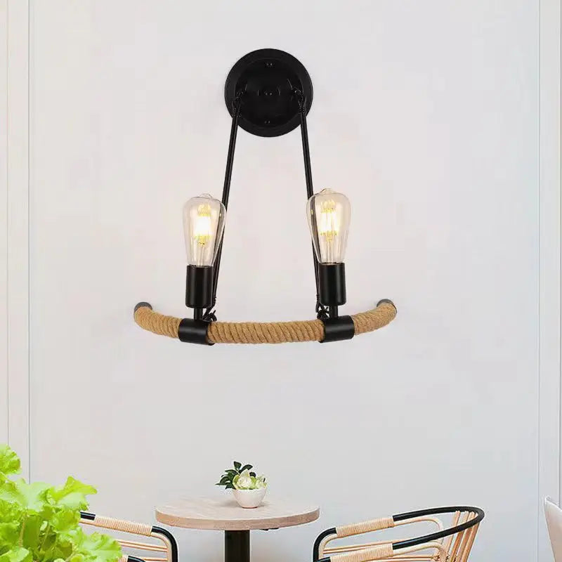 Industrial Steampunk Double-headed Lamp Design