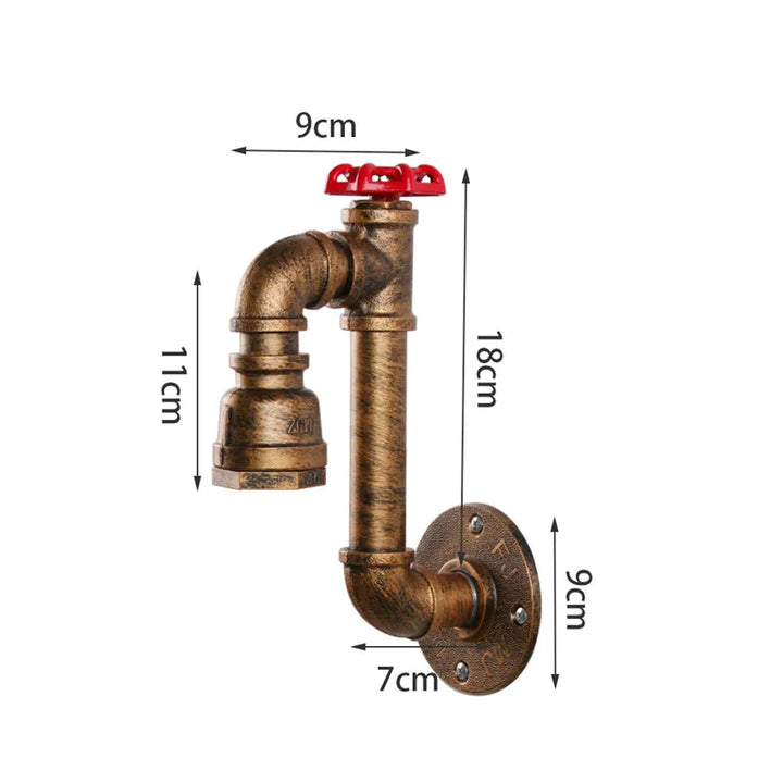 Industrial Steampunk Lamp Faucet Measurement