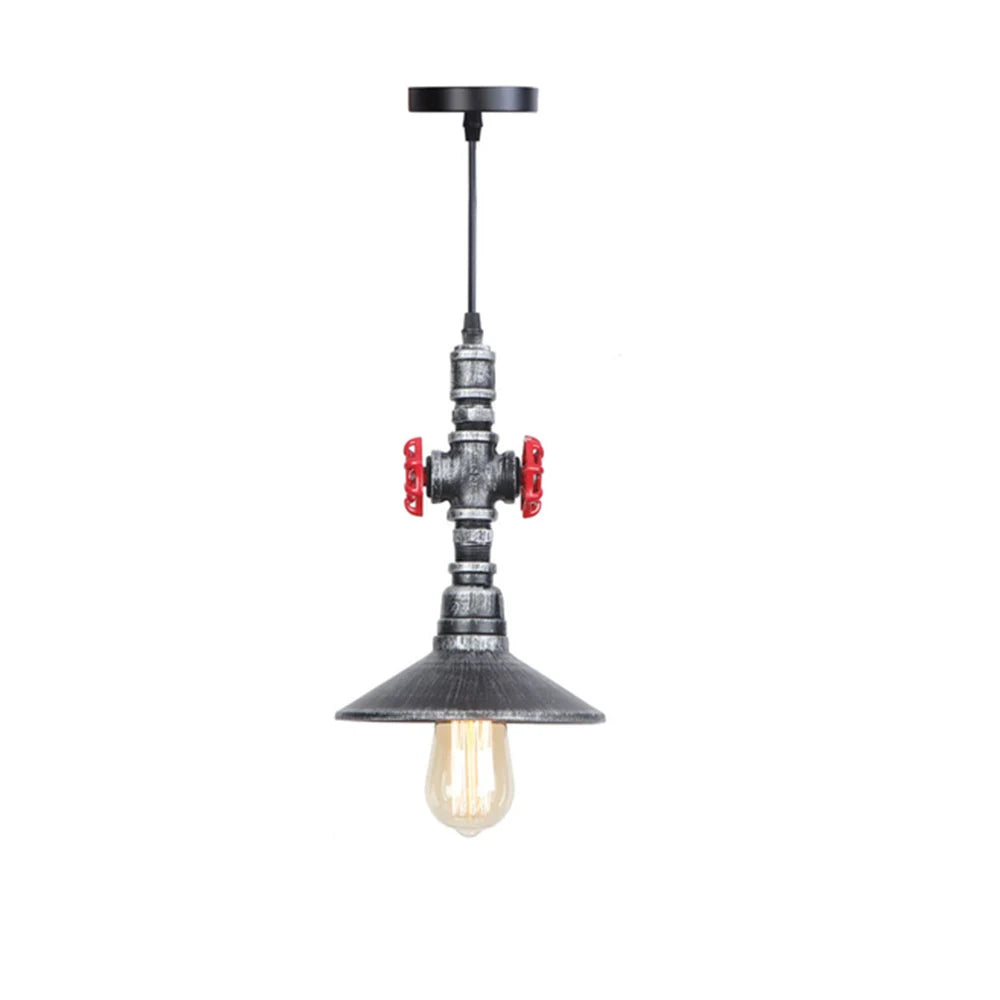 Industrial Steampunk Pendant Lamp Silver