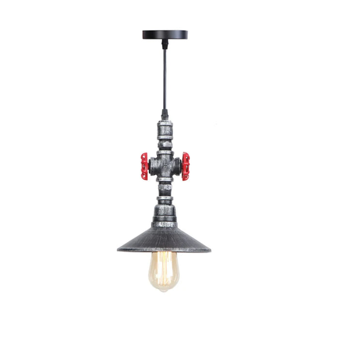Industrial Steampunk Pendant Lamp Silver