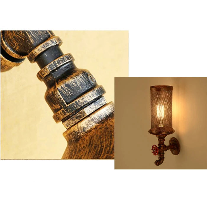 Industrial Steampunk Wall Lamp Copper