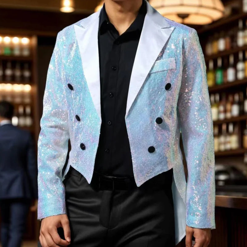 Iridescent Sequined Steampunk Coat