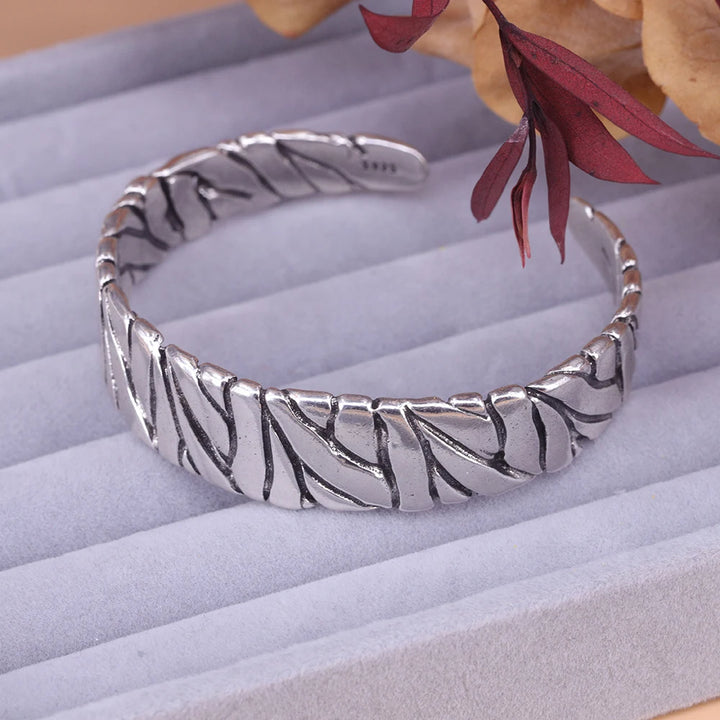 Irregular Steampunk Silver Bracelet