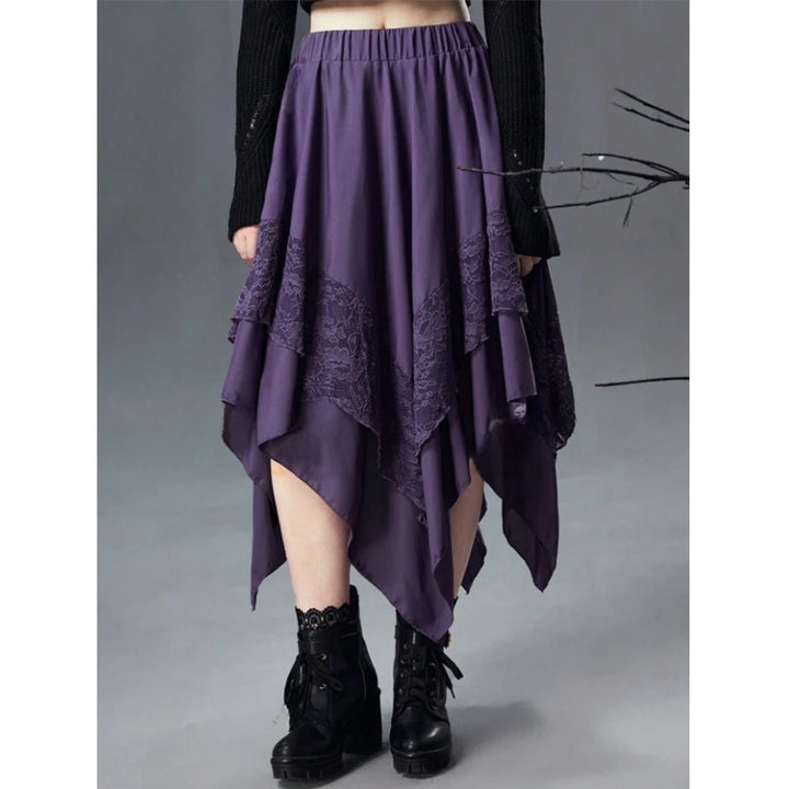 Irregular Steampunk Summer Skirt edgy