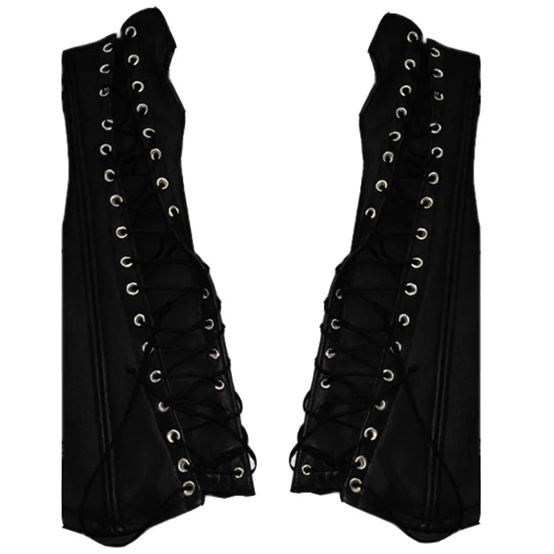 Lace-Up Cuff Gloves Medieval Steampunk Armor elegant