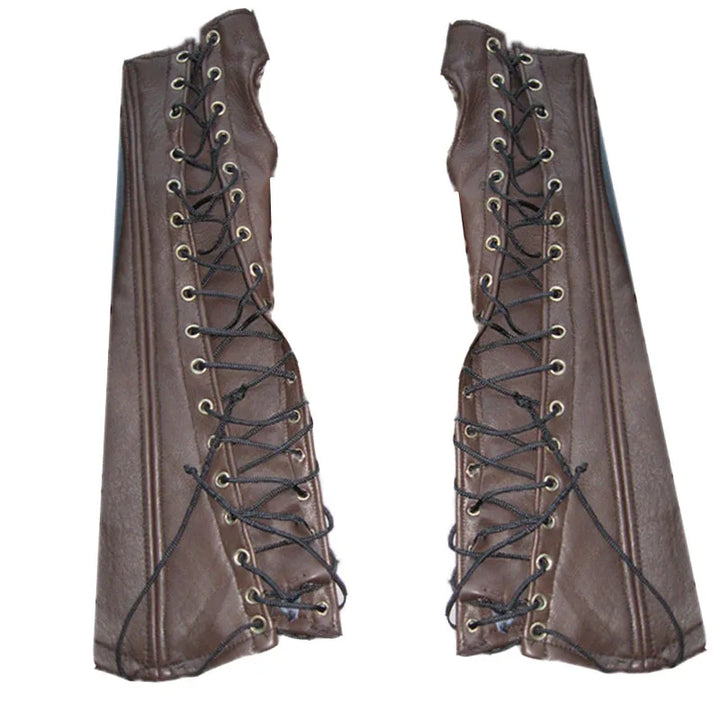 Lace-Up Cuff Gloves Medieval Steampunk Armor fashion