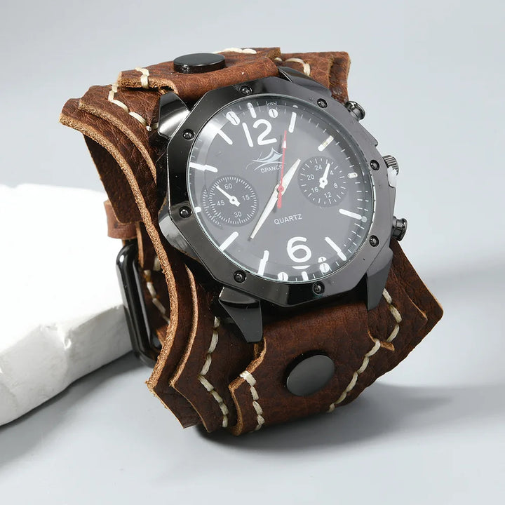 Large Vintage Steampunk Wristwatch resistant