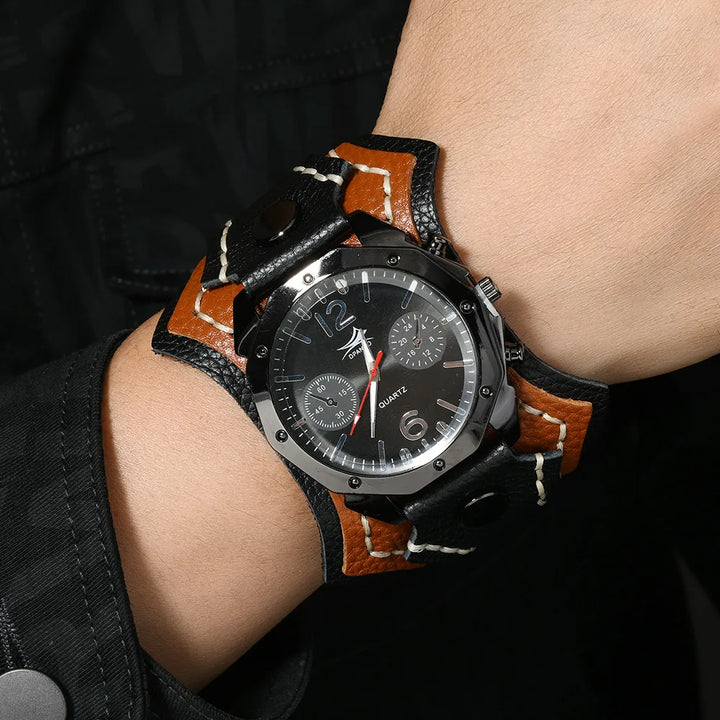 Large Vintage Steampunk Wristwatch retro