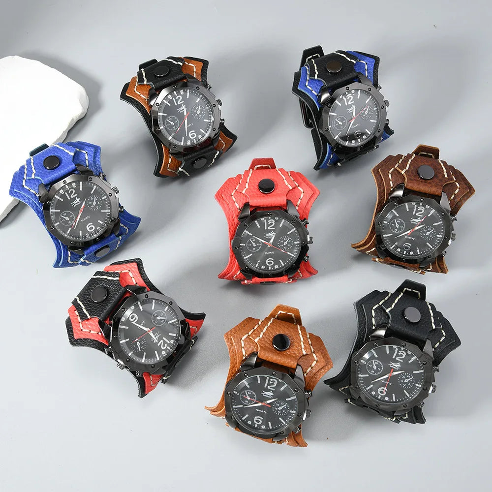 Large Vintage Steampunk Wristwatch tendance