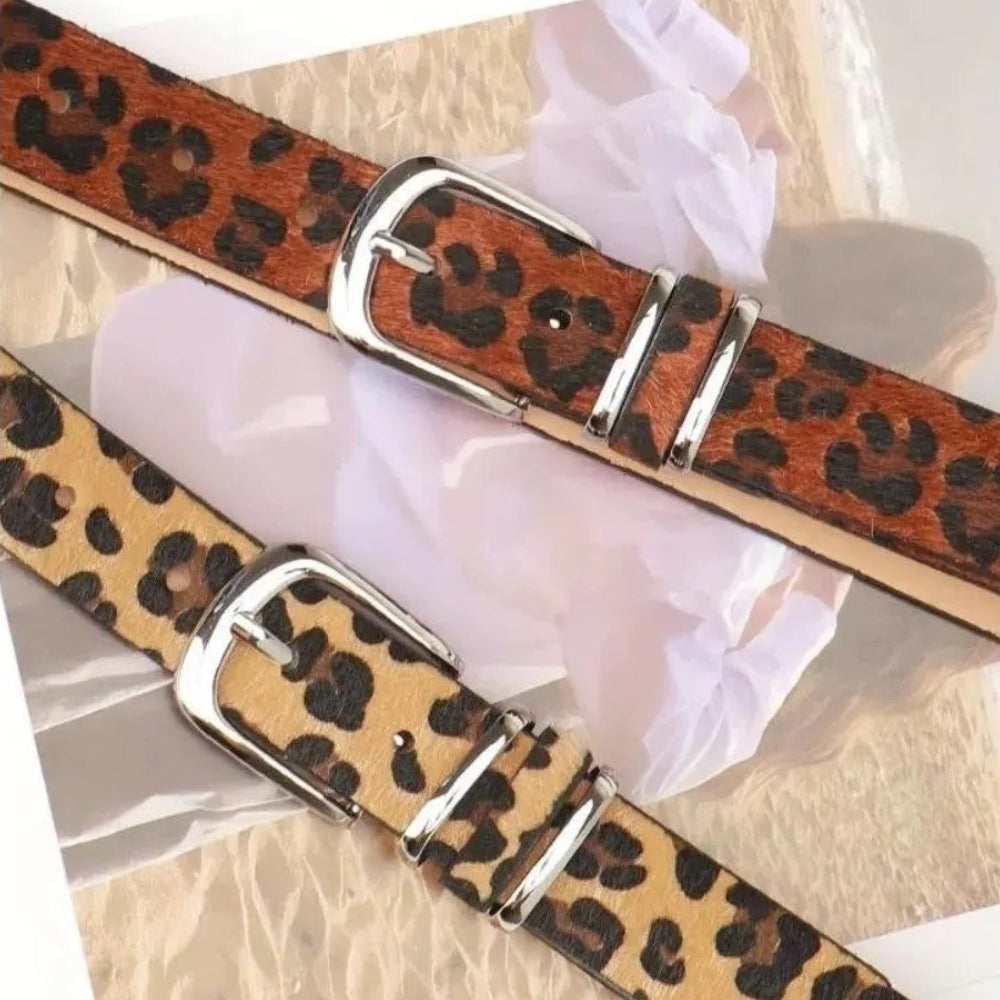 Leopard-print Steampunk Belt
