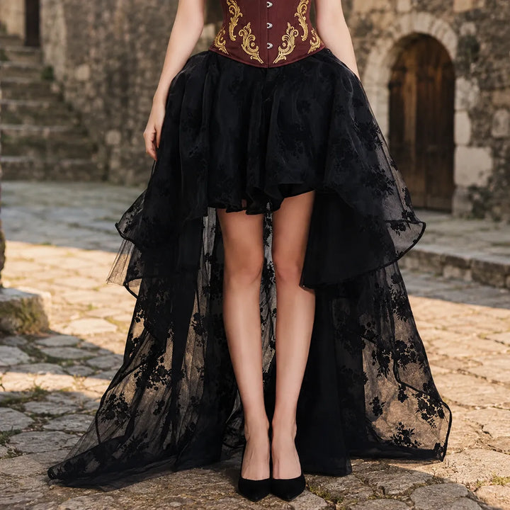Lightweight Floral Steampunk Skirt