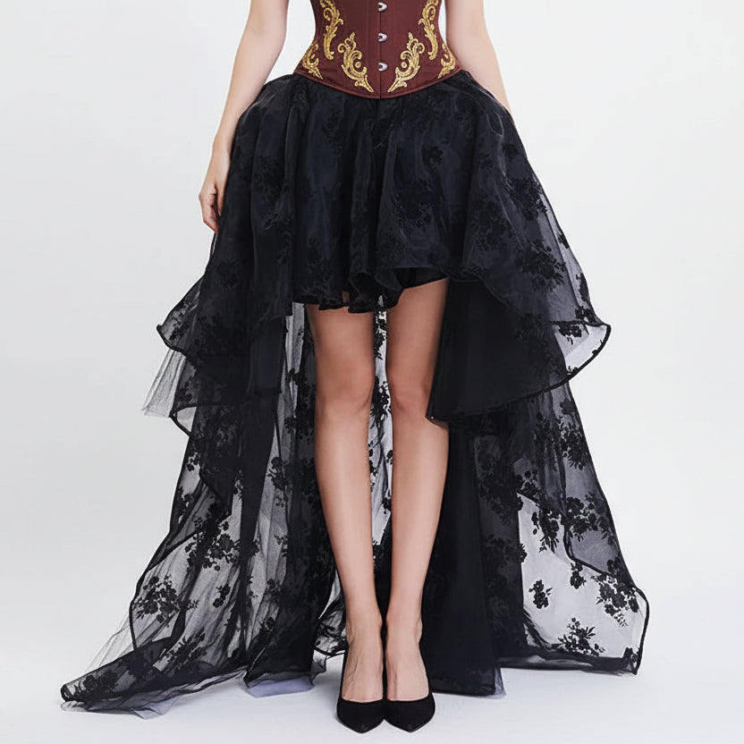 Lightweight Floral Steampunk Skirt