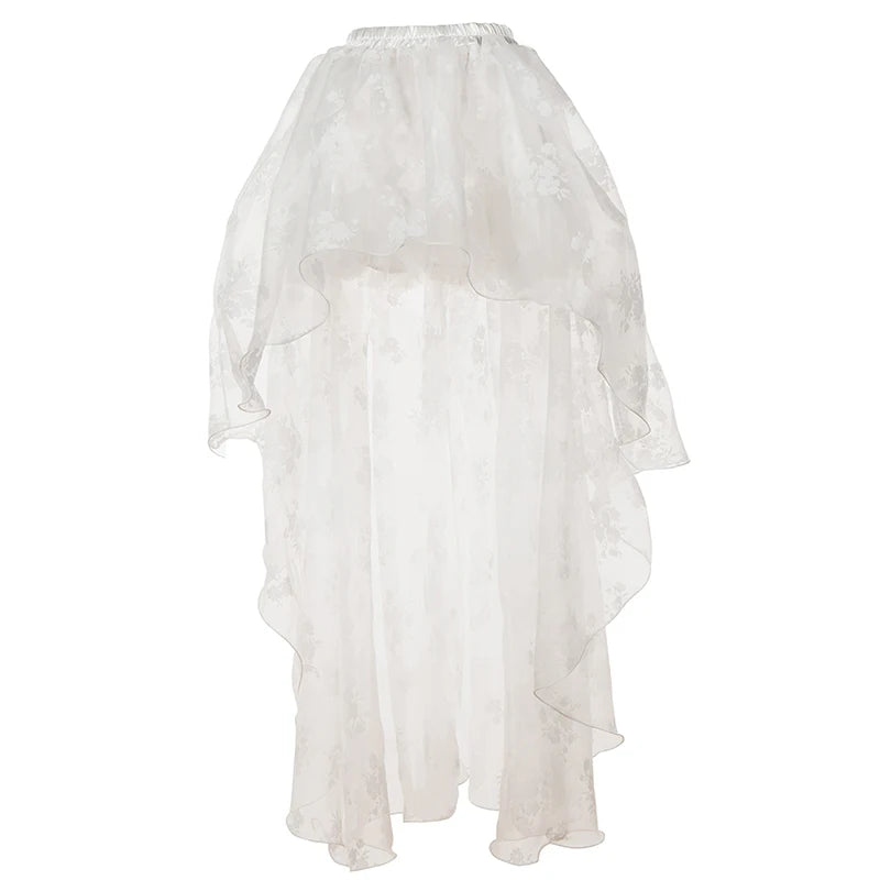 Lightweight Floral Steampunk Skirt airy