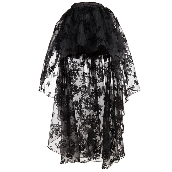 Lightweight Floral Steampunk Skirt chic