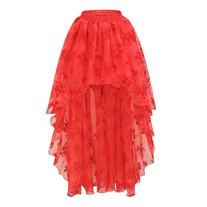 Lightweight Floral Steampunk Skirt soft