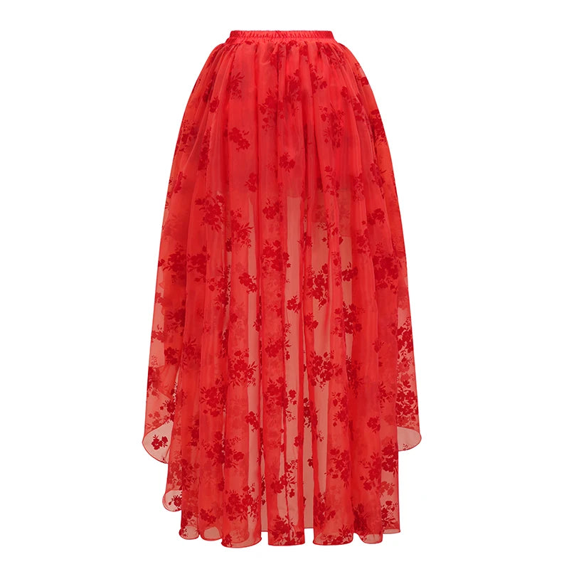 Lightweight Floral Steampunk Skirt stylish