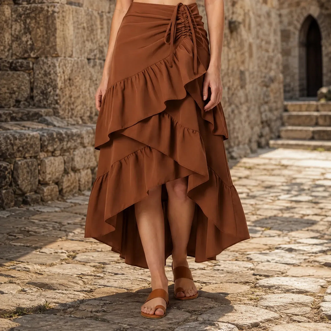 Lightweight Steampunk Ruffled Skirt