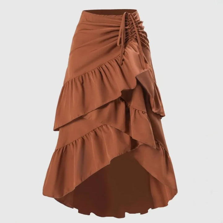 Lightweight Steampunk Ruffled Skirt airy