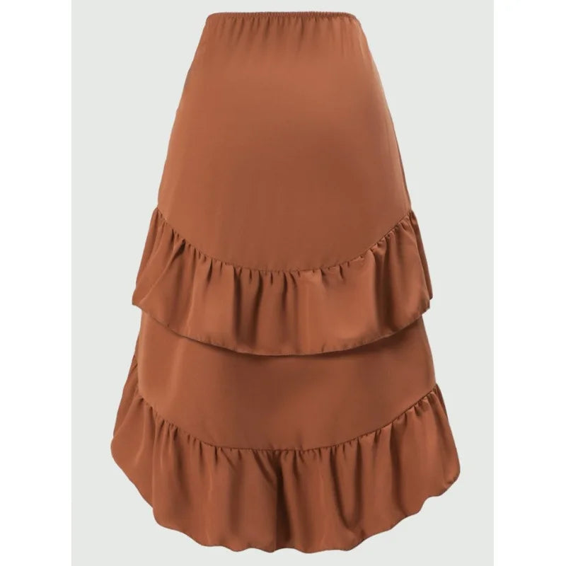 Lightweight Steampunk Ruffled Skirt delicate