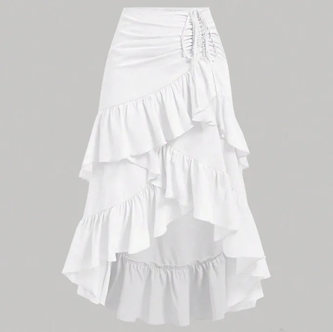 Lightweight Steampunk Ruffled Skirt elegant