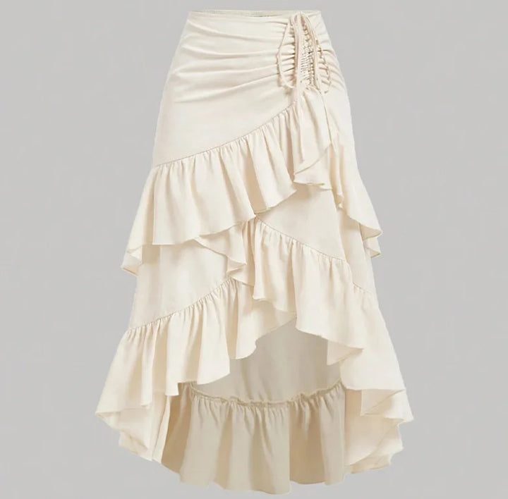 Lightweight Steampunk Ruffled Skirt feminine