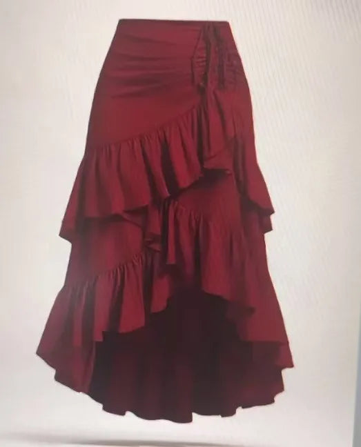 Lightweight Steampunk Ruffled Skirt stylish