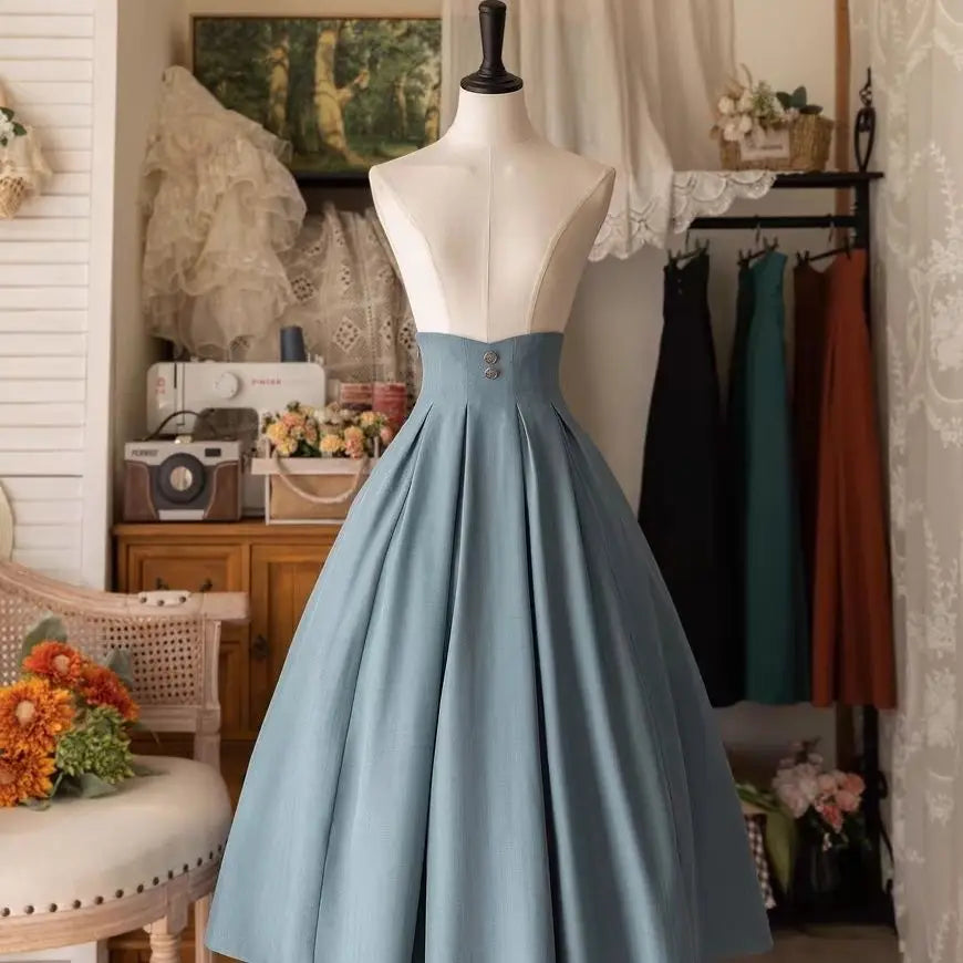 Long Minimalist Vintage Steampunk Skirt chic